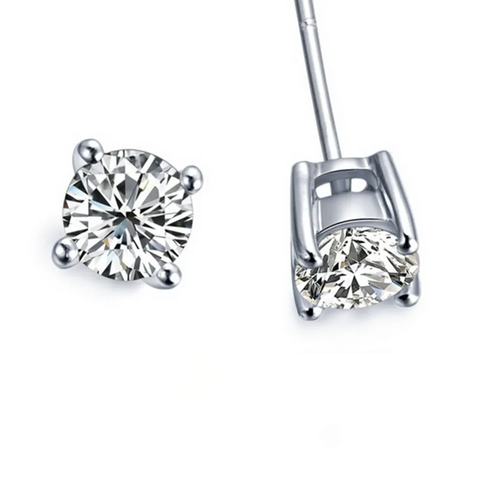 Великолепные серьги 2CT/шт серьги сердца и стрелы серьги-гвоздики с муассанитом Для женщин стерлингового серебра Марка Сережка-гвоздик Ювелирная голени