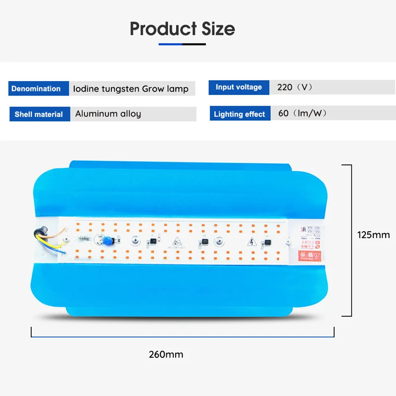 50 Вт 100 LED Phyto прожекторы 5730smd 6000lm полный спектр высокой мощности Grow Light гидропоники