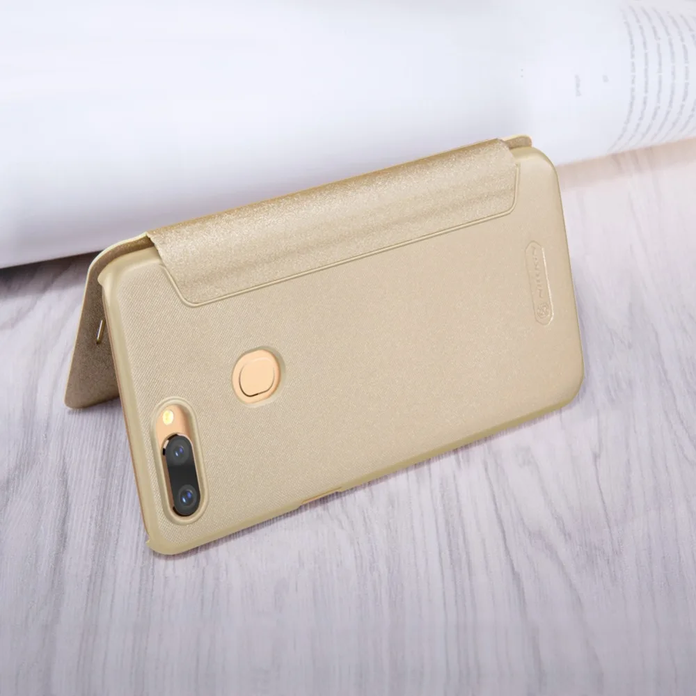 10 шт./лот Nillkin Sparkle Leather Case для OPPO R11S плюс Искусственная кожа откидная крышка для OPPO R11S Plus с розничной вышивка Крестом Пакет