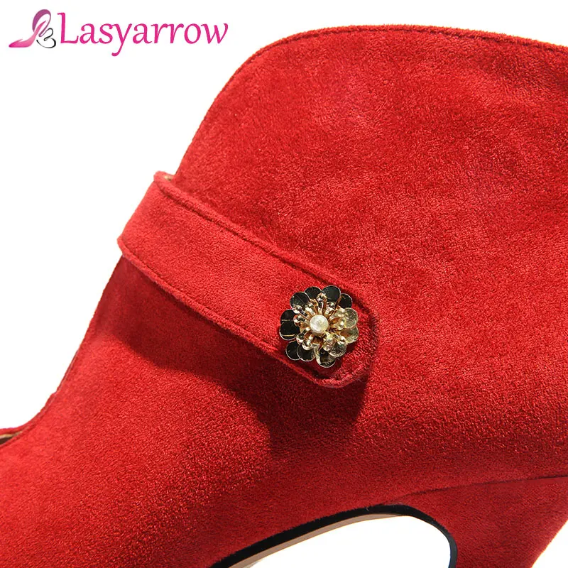Lasyarrow Gladiator Shoes Woman Fashion Peep Toe Ankle Bootie High Heel Stiletto Pumps Wedding Shoes Zapatos Mujer Botas RM210