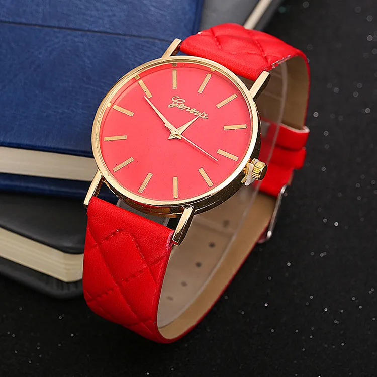 Promotion Hot Style Bracelet Watch New Speed Sell Pass On Ladies Grid Student Table In Geneva - Цвет: Розовый