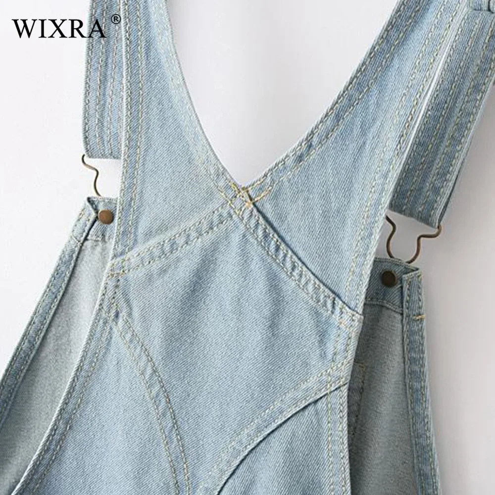 WIXRA новый джинсовый комбинезон шорты женская одежда Модная классика джинсовые с