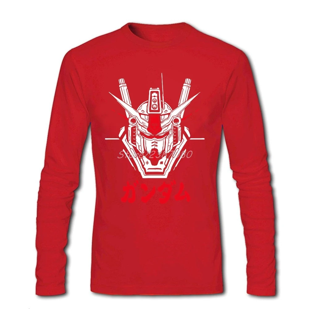 Evangelion футболка с длинным рукавом на заказ Мужская футболка Pp Vegan хлопок XXL Аниме футболки для мальчиков - Цвет: Красный