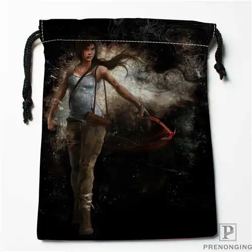 Bags Пользовательские печати lara_croft_rebornDrawstring хозяйственные сумки дорожный мешочек для хранения плавать Туризм игрушка сумка унисекс мульти Size18-12-31-47 - Цвет: Bags