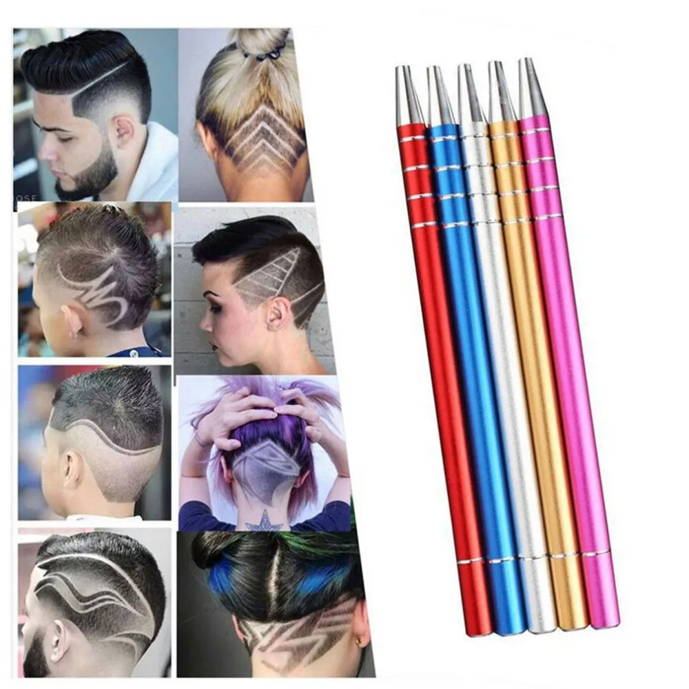 

Professional Salon Hair Trimmer Hair Engraving Pen Hair Styling Tool Stainless Steel Shavings Razor Eyebrows Tweezers Set