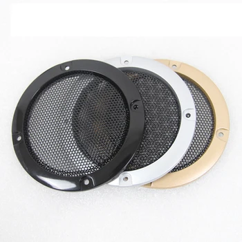 

For 3" inch Car Audio Tweeter Speaker Conversion Net Cover Decorative Circle Metal Mesh Grille Protection Black/Silver/Golden