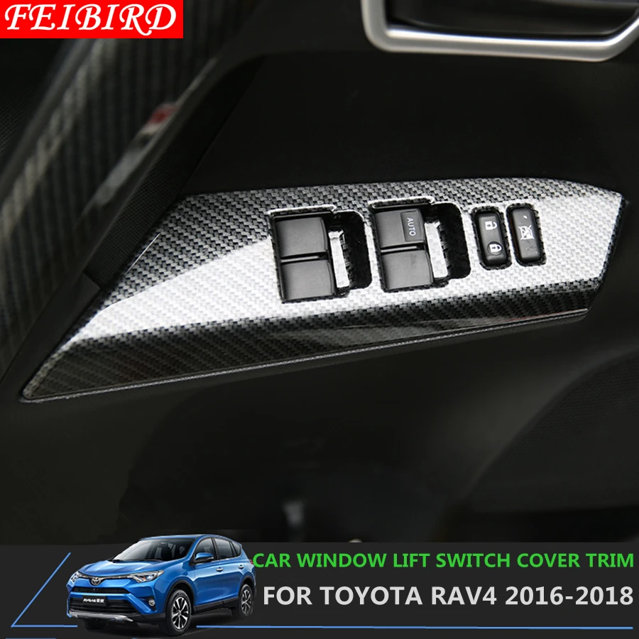  Inside Door Handle Panel Surround Window Lift Switch Cover Kit Trim Accessories For Toyota Rav4 Rav