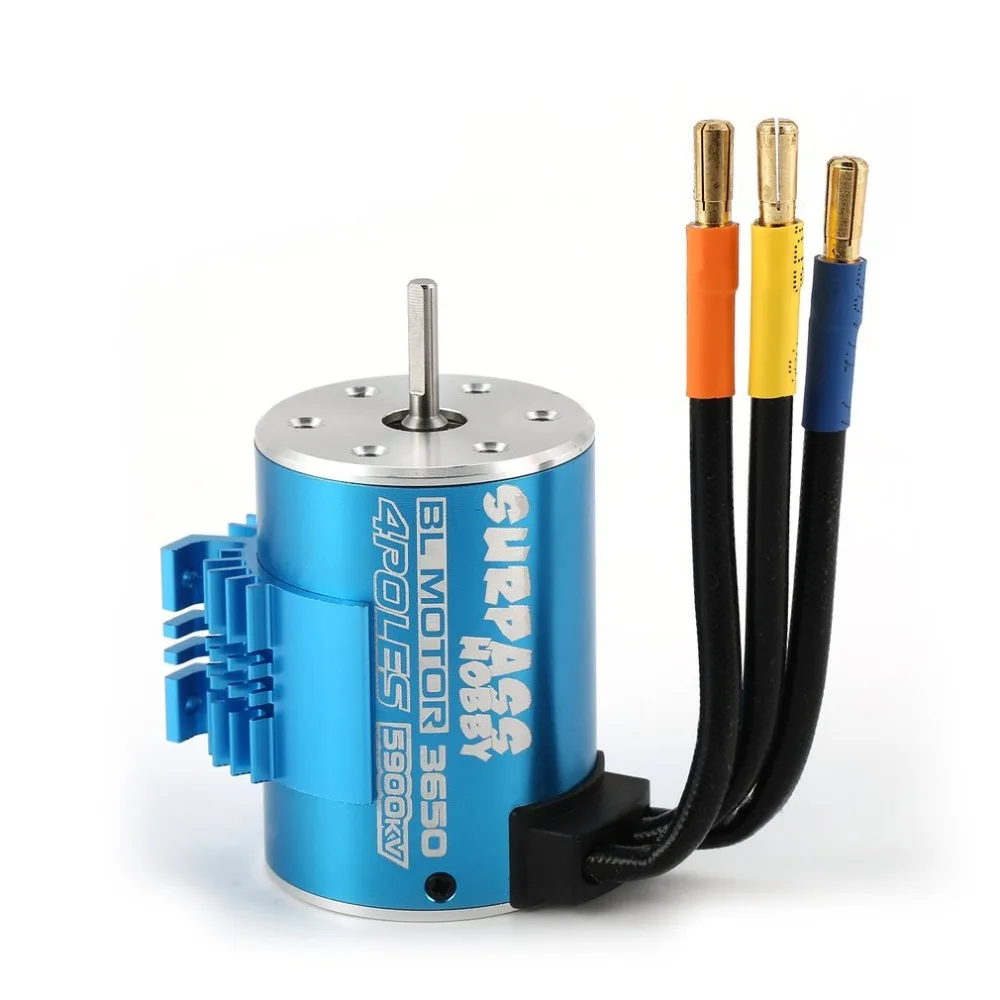 SURPASSHOBBY 3650 2300KV 3.5Y 3,175 мм бесщеточный двигатель с радиатором для 1/8 RC пульт дистанционного управления автозапчасти fz
