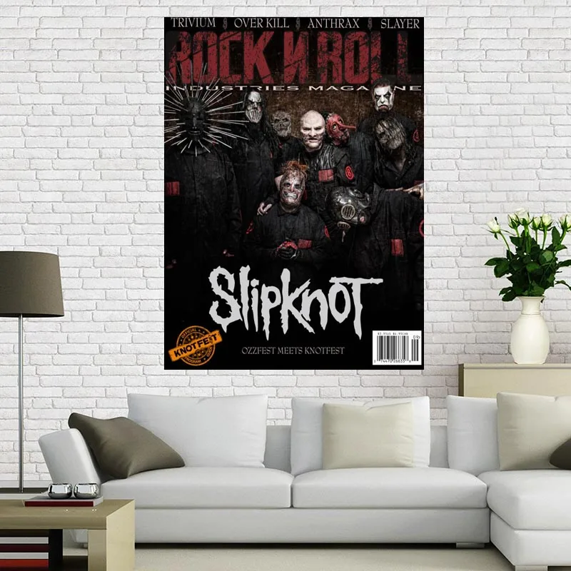 Пользовательские Slipknot принты холст живопись настенный Шелковый плакат ткань печать DIY ткань плакат