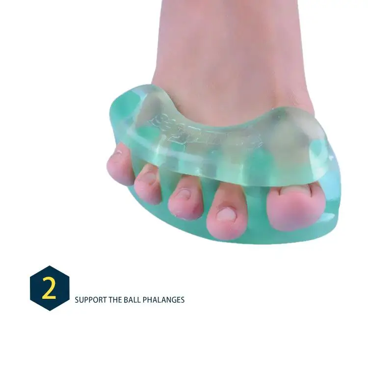 2 шт. ног сепаратор силикона ног Распорки палец ноги корректор Hallux Valgus Ортез Separador dedos Гель Toe Выпрямитель