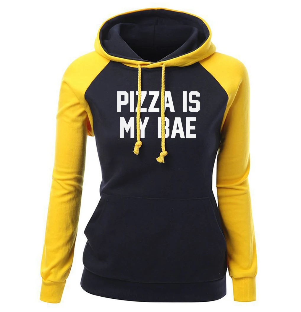 PIZZA IS MY BAE, женские толстовки с капюшоном и надписью, новинка, осенне-зимние флисовые толстовки, женские спортивные костюмы Kpop