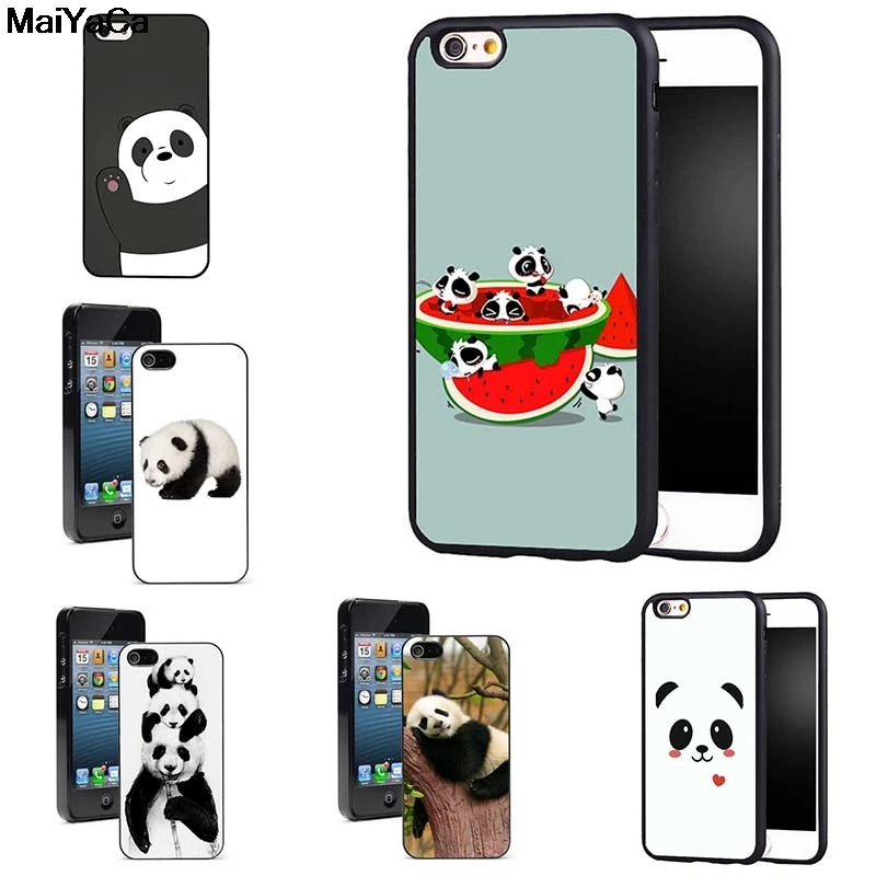 MaiYaCa панда Бэнкси Граффити для iPhone 4 5C 5S 6S 7 8 Plus X XR XS MAX черный мягкий чехол телефона