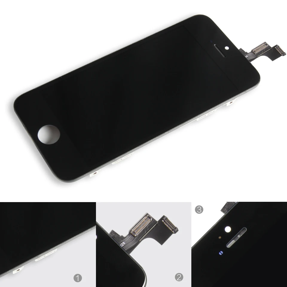 Полная сборка для iPhone 5 5C 5S lcd завершенный высококачественный экран Замена без битых пикселей дисплей тест гарантия