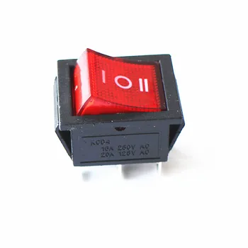 

KCD4-6PN Red Rocker Switch with Light ON-OFF-ON 6 Foot Three Pole 16A Power Rocker Switches