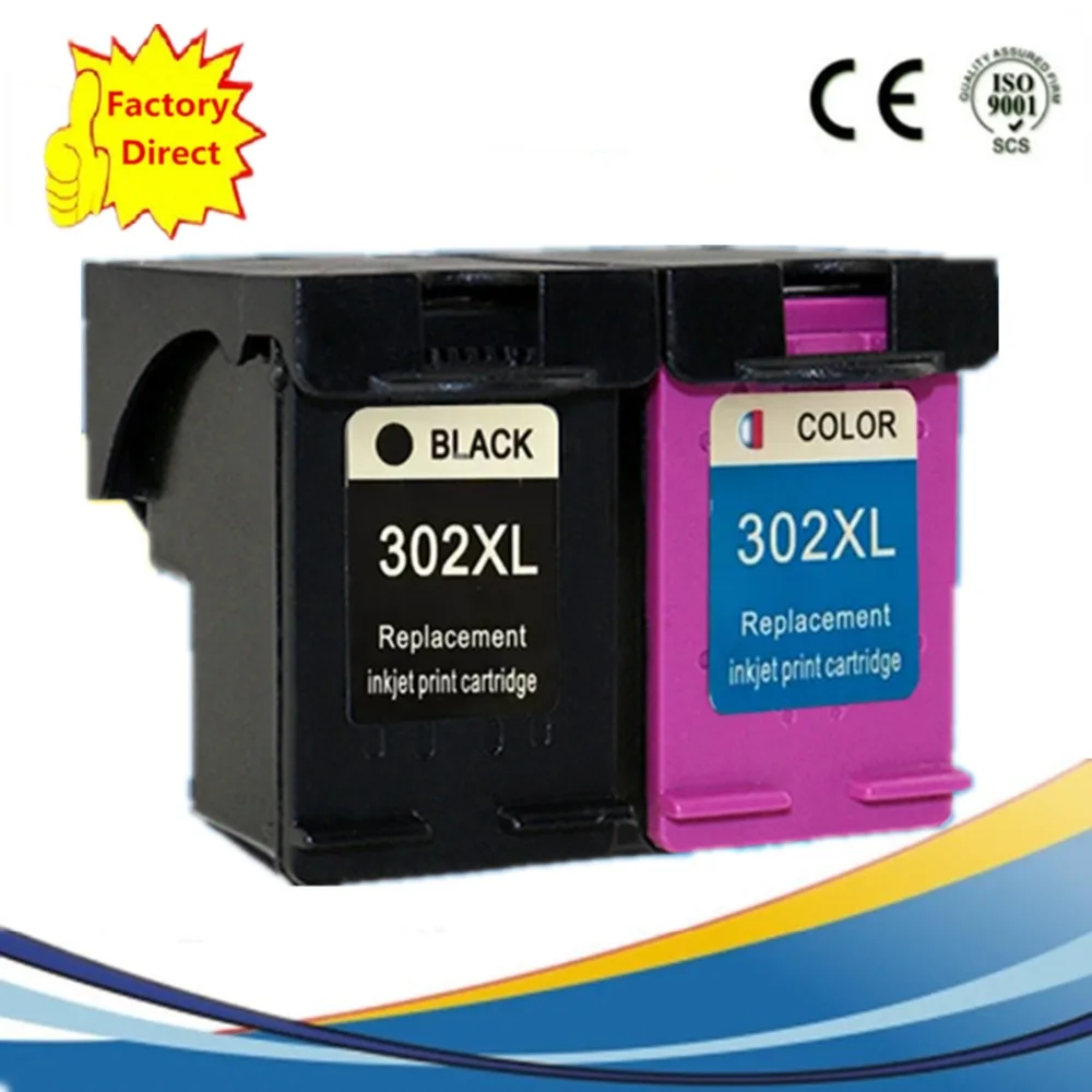 

2PK HP302 XL Ink Cartridge for HP302XL 302 For HP DeskJet 1110 2130 for HP Envy 4520 NS45 for HP Officejet 3630 3830 4650
