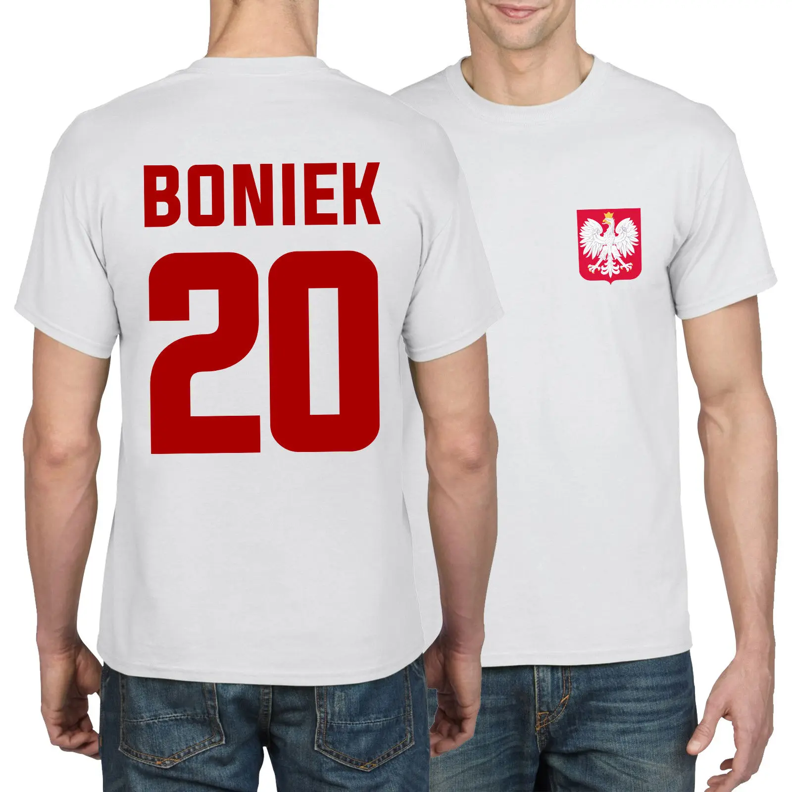 Мужская футболка в стиле ретро polsky Polski Fans повседневная Однотонная 2019|Футболки| |