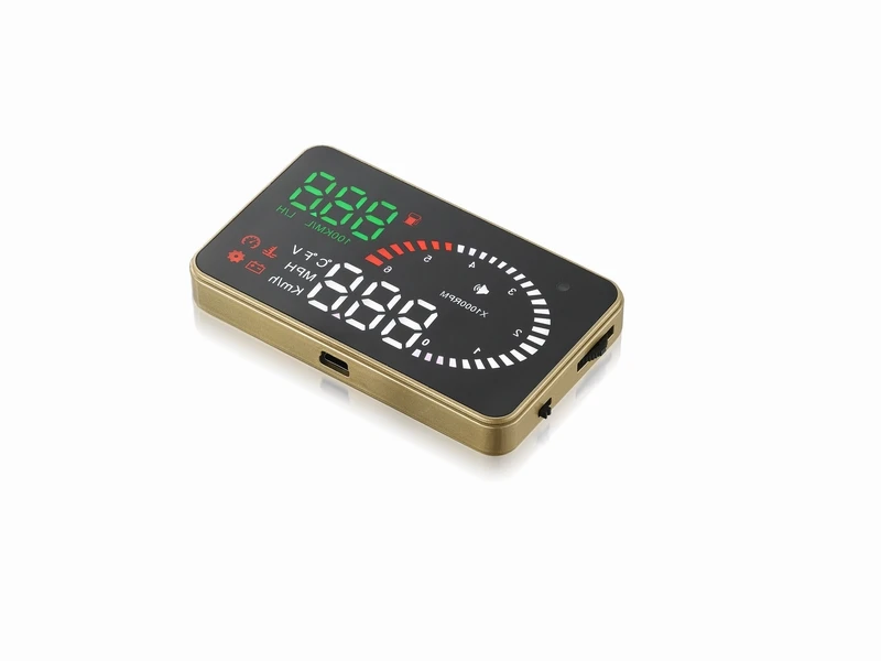 Дисплей X6 золотой дизайн сигнализацию превышения скорости 3 дюймов HD Smart расход топлива OBD2 Напряжение ometer Универсальный Автомобильный коллиматорный Дисплей