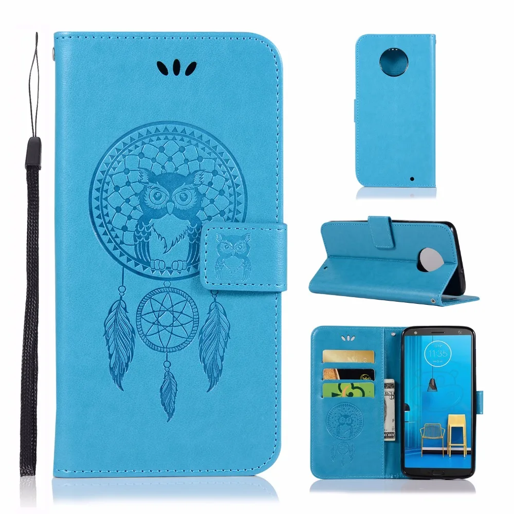 20 шт./лот Wind Chime Сова выбивать 3 карты ТПУ+ PU Новые чехол для Motorola MOTO G6 G6 плюс Z3 играть кожаный чехол