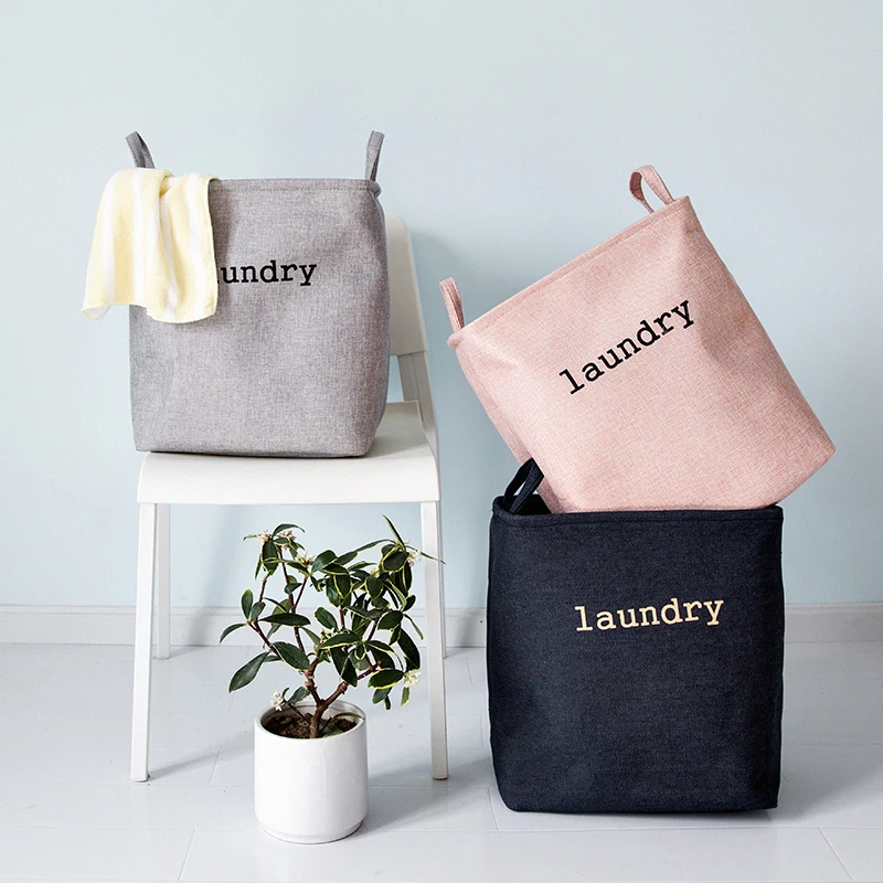 Nordic Stil Platz Große Wäsche Korb Klapp Wasserdichte Spielzeug Schmutzige Kleidung Lagerung Korb Bad Lagerung Eimer Organizer Kaufen