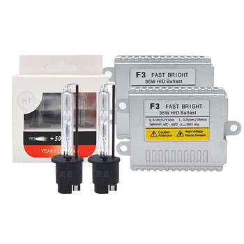 

Yeaky 35W 4500K 5500K 6500K Xenon H1 H7 H11 9005 9006 D2H Auto Car Headlight HID Bulb AC 35W F3 Fast Start HID Ballast Xenon Kit