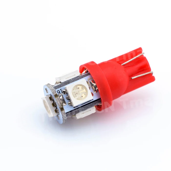 500 шт./лот Автомобильные светодиодные фары 12 V фара T10 5 СВЕТОДИОДНАЯ лента smd 5050 W5W 194 T10 5SMD ширина Внутреннее освещение