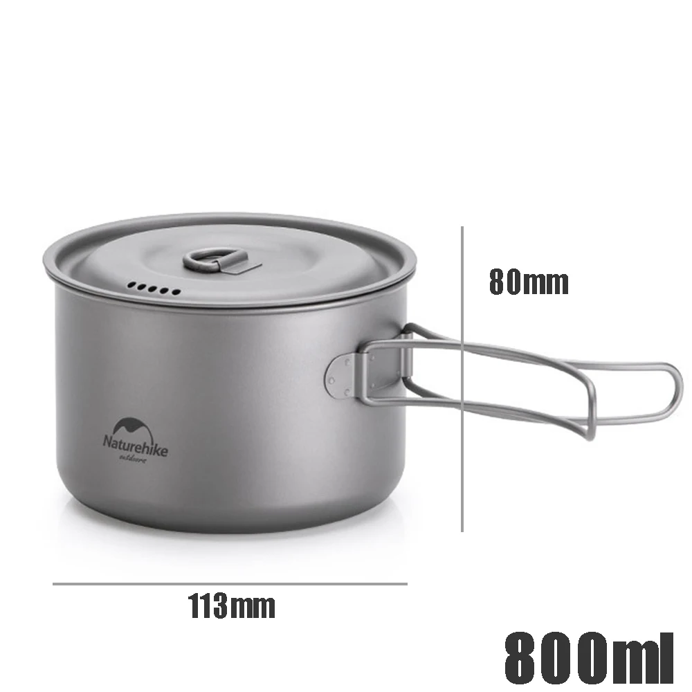 Naturehike титановая кружка для 2-3 человек походная кухонная посуда горшок Открытый Камп миска для пикника портативная кружка для воды для пикника большая емкость