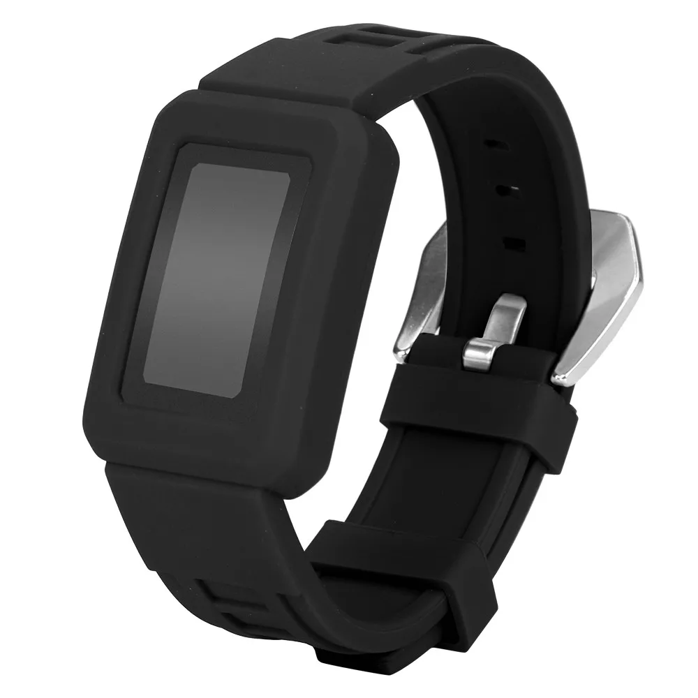 LANDFOX Лидер продаж кремния Пряжка наручные часы Группа ремень с чехол Protect для Fitbit Charge 2 Замена Прямая