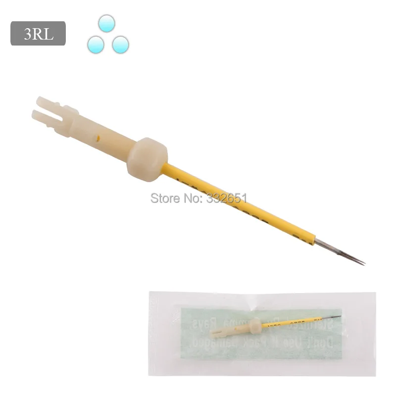 

chuse 50pcs/lot L72 Disposable Sterilized Tattoo 3RL Permanent Makeup Card Needle For Eyebrow Pen Machine Kit Card INK