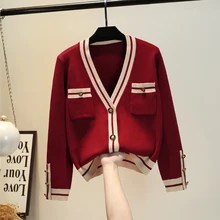 MUMUZI 2019 Autumn Open Stitch Sweater Pockets Shawl Warm Coat long sleeved Cardigan girl front Buttons Knitwear V neck Jackets MUMUZI 2019 Autumn Open Stitch Sweater Pockets Shawl Warm Coat long sleeved Cardigan girl front Buttons Knitwear V neck Jackets