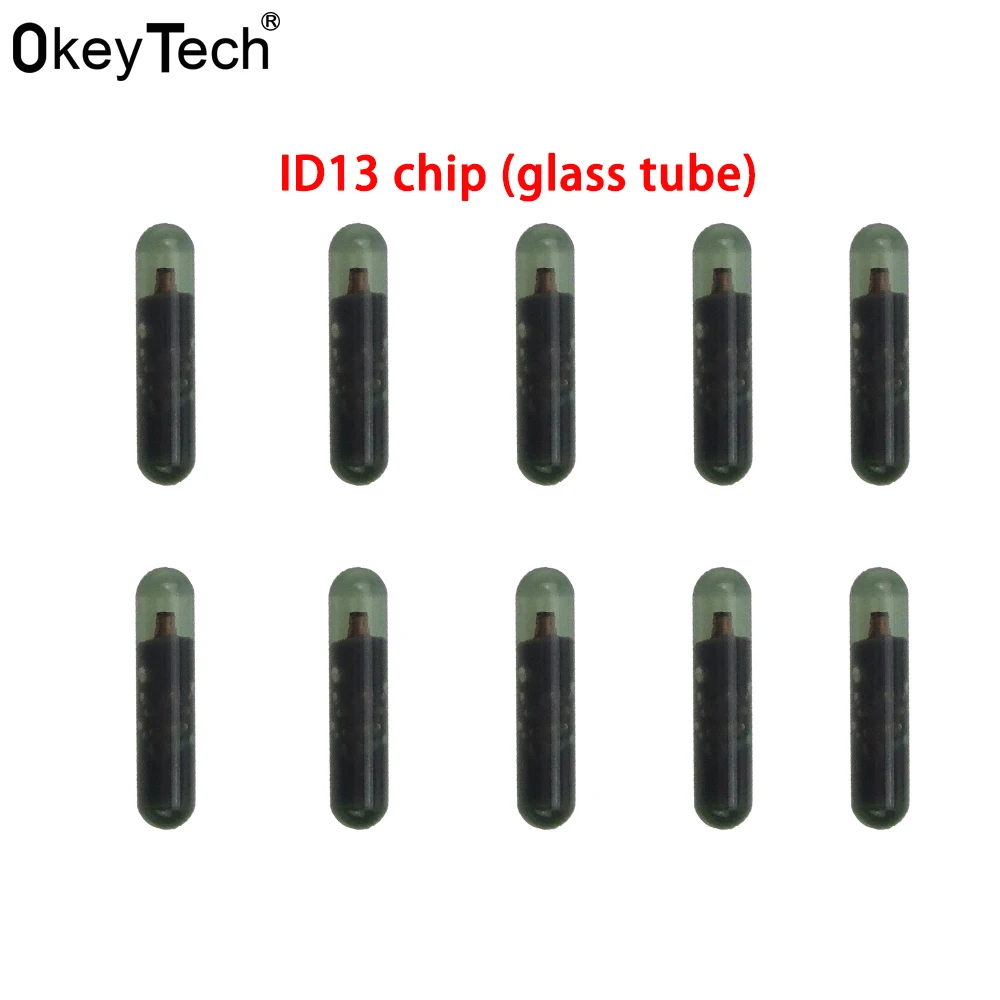 OkeyTech 10 шт./лот высокое качество пустой авто транспондер чип ID 13 Стекло Чип для Honda ID13 приемопередающий чип ключа автомобиля