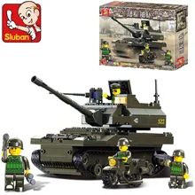 Model building kits compatible with lego Military K-9 Tank 3D blocks Educational model building toys hobbies for children