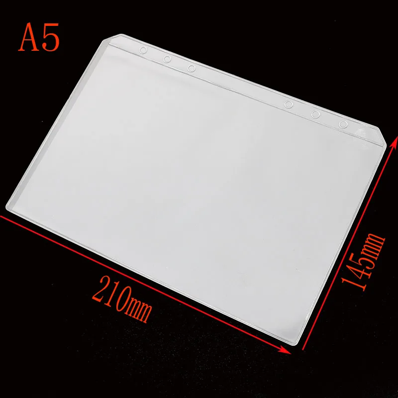 

A5 Loose-Leaf Notebook Storage Bag 18 Silk PVC Single Layer 6 Hole Loose-Leaf Bag Cutting Template Storage Loose-Leaf Bag