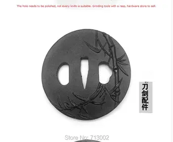 

Hand Forged TSUBA For Japanese Katana Iron Tsuba Fitting Samurai SWORD Circular