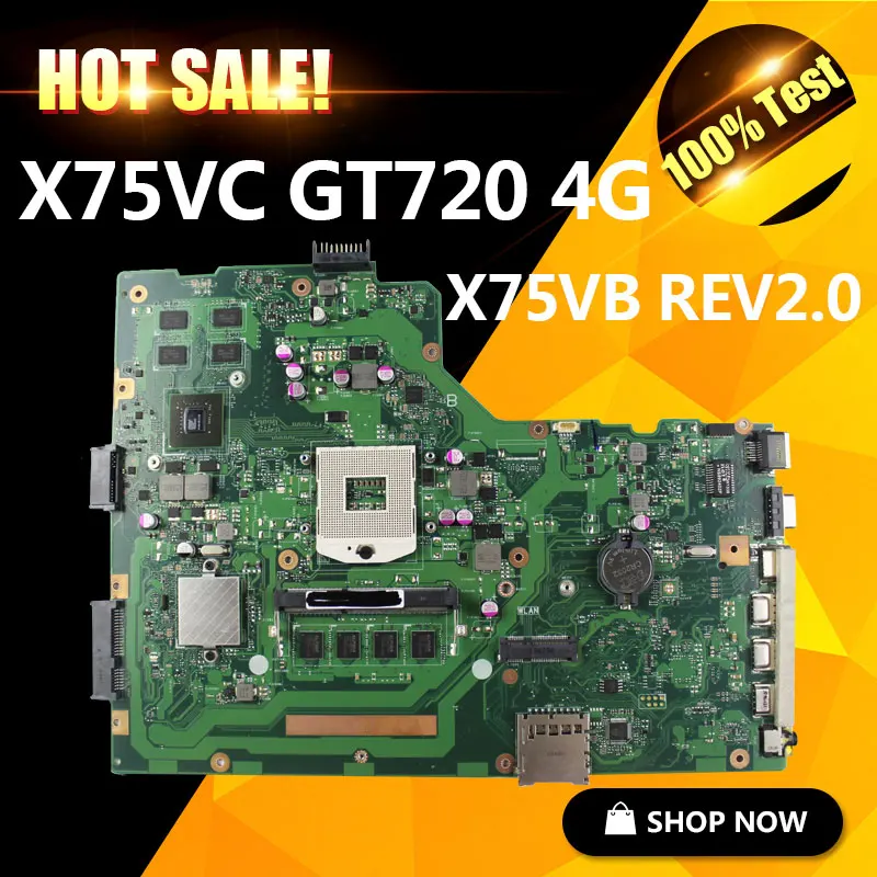 SAMXINNO for ASUS X75VD X75VC motherboard X75VB REV2 0 Mainboard Graphic GT720 4G N14M GE S
