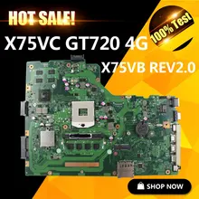 SAMXINNO for ASUS X75VD X75VC motherboard X75VB REV2.0 Mainboard Graphic GT720 4G N14M-GE-S-A2 Memory On Board 100% tested
