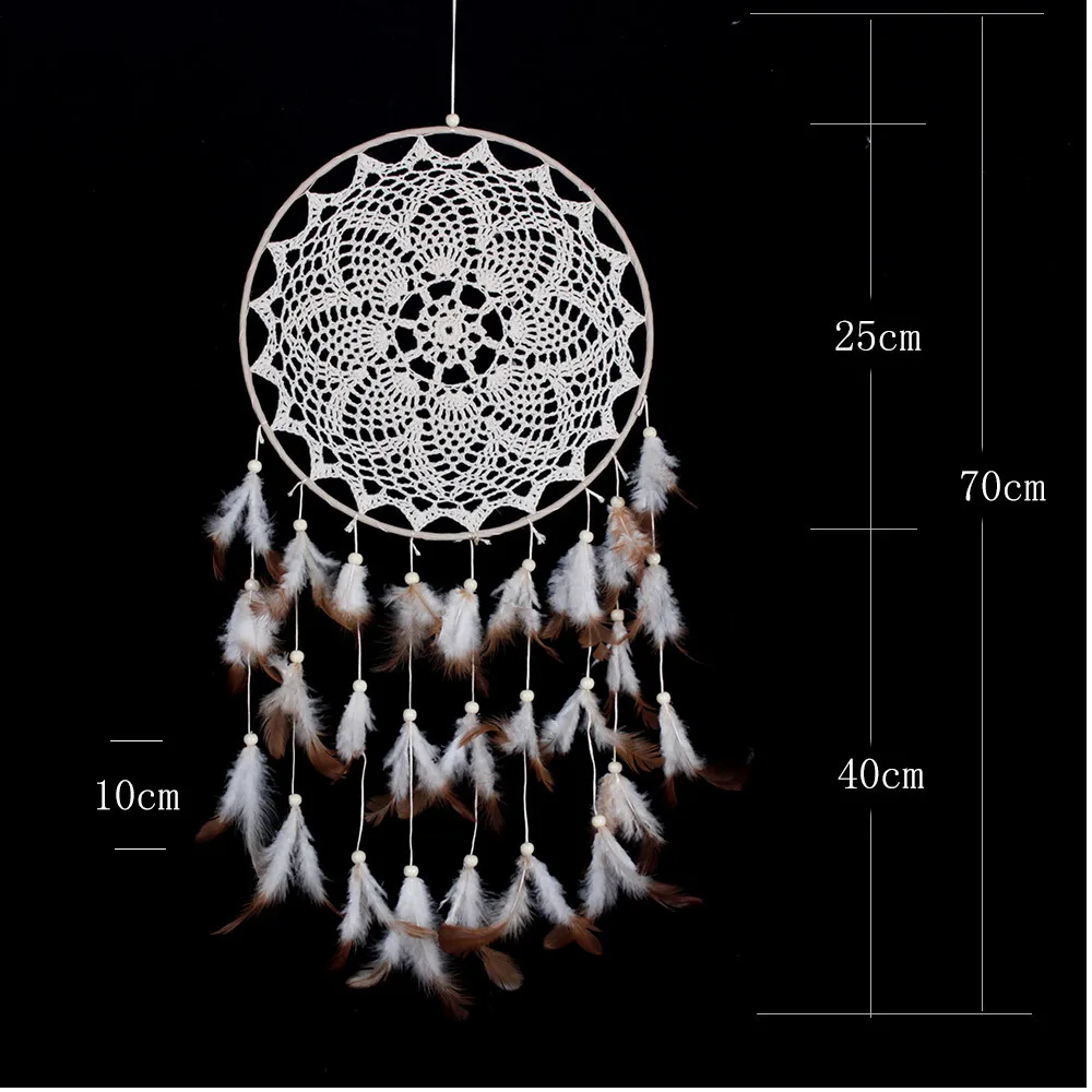 Dreamcatcher Handmade Wind Chimes Hanging Pendant Feather Indian Dream Catcher Wall Art Hangings Car Home Decorations Crafts