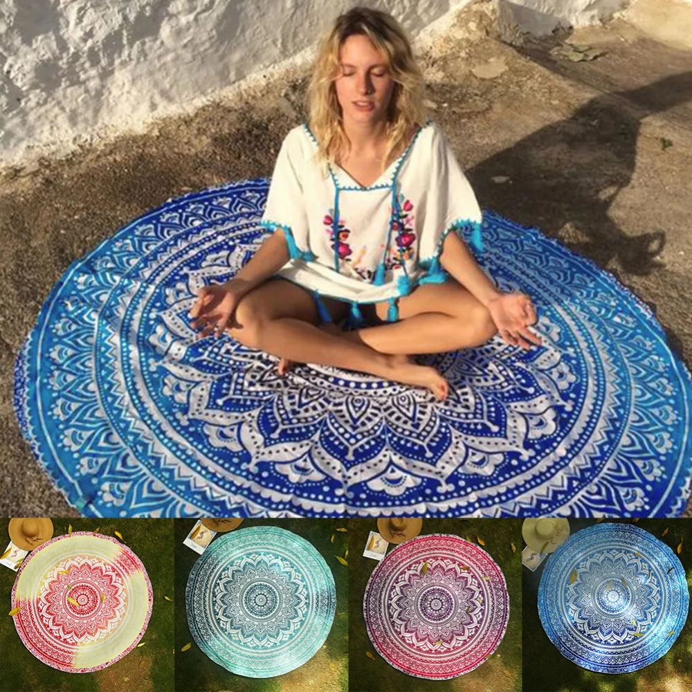 Mandala Wall Hanging Tapestry Cover Beach Towel Throw Blanket Picnic Yoga Mat 
