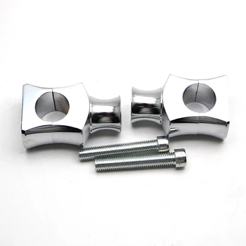 

7/8" 22mm CNC Motorcycle Handlebar Risers Bar Clamp For Harley Honda Kawasaki Suzuki Yamaha Custom