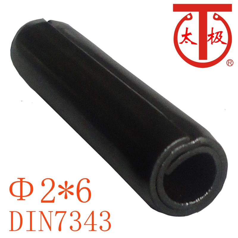 (2*6) DIN7343/ISO8750 спиральный пружинный штырь (спиральный штырь) 100 шт./лот