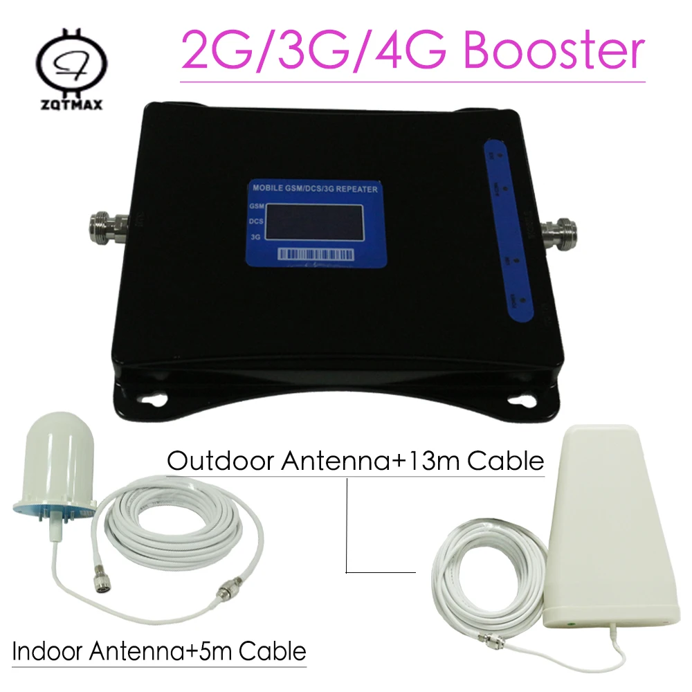 ЖК-дисплей 3g 4G ретрансляционный усилитель сигнала 65dBi 2G GSM 1800MHz 3g 2100MHz 4G LTE 1800MHz для мобильных сотовых телефонов 4g ретранслятор