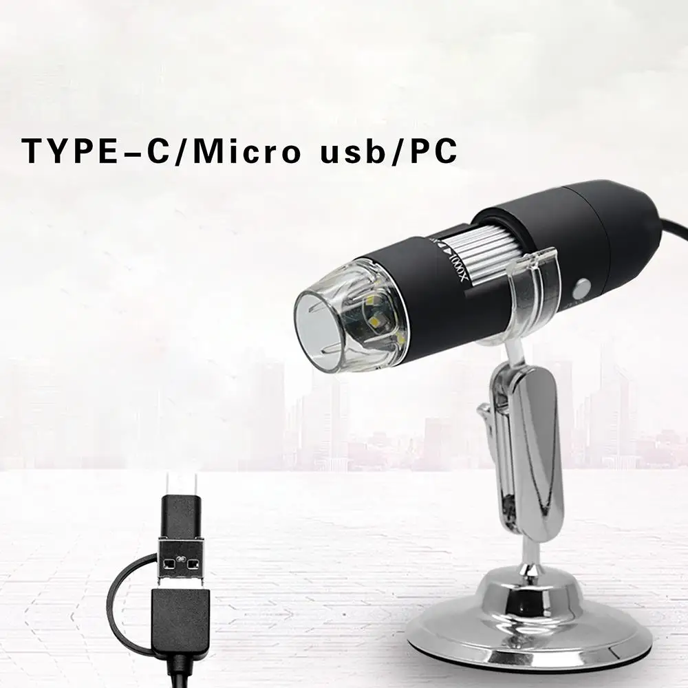 HD 2,0 мега пикселей 1000X3 в 1 USB Android тип-c микроскоп стерео электронная эндоскопия с цифровым микроскопом камера