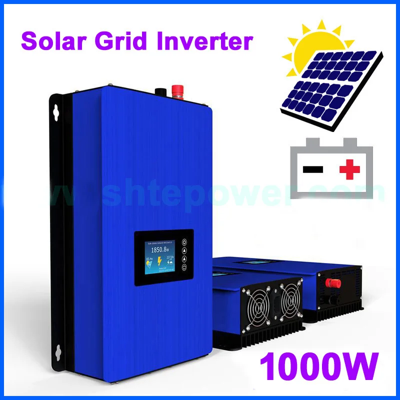 

1000W 2000W Battery Discharge Power Mode/MPPT Solar Grid Tie Inverter with LCD DC 45-90V AC 120V 220V 230V PV connected 1KW 2KW