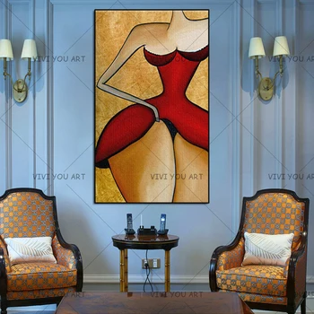 

Large 100% Hand Painted Modern Abstract Sexy Girls Oil Painting On Canvas Wall Art Pictures For Living Room Wall Decoration Gift
