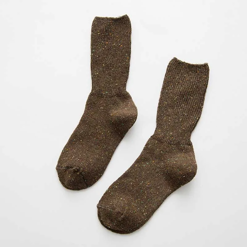 Осенне-зимние теплые хлопковые креативные носки женские Высококачественная пряжа длинные носки однотонные женские носки Mujer
