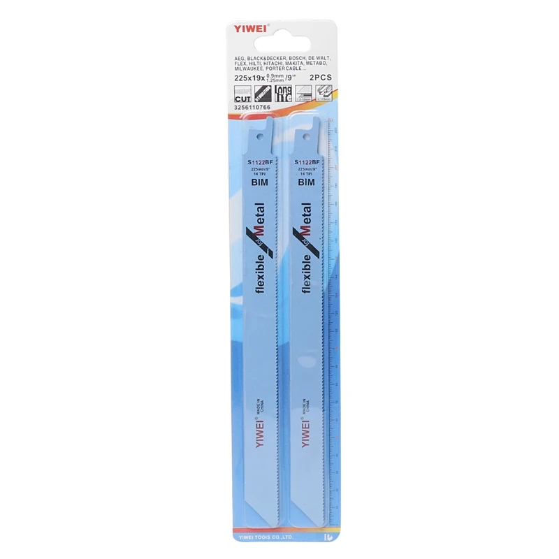 2pcs S1122BF BI-Metal Reciprocating Saw Blade Flexible For Cutting Metal Wood