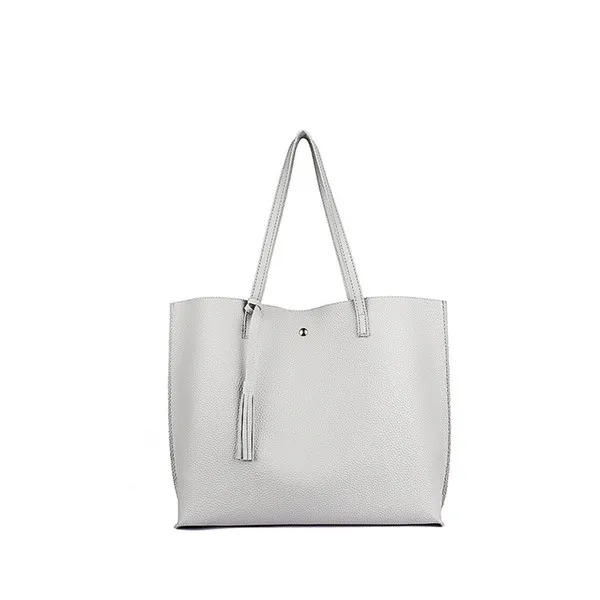 gray Большая женская сумка Bolsa Feminina, женская сумка-шоппер, сумочка-клатч через плечо, женская сумка, женская сумка - Цвет: gray