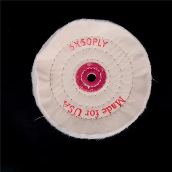

1PC Jewelry Wood Metal Polishing Abrasive Tools 6'' Cloth Buffing Polishing Wheel 1/2" Arbor Buffer Polish Grinder Pad Tool