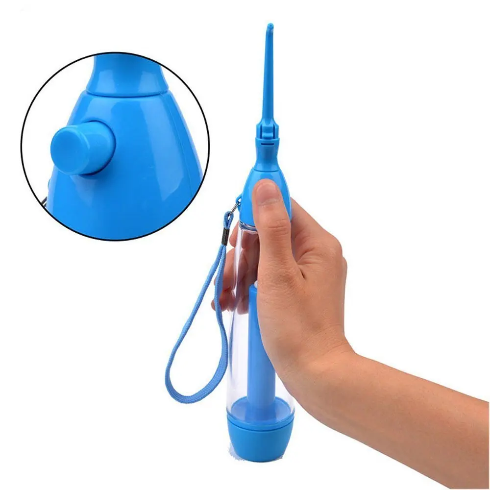 1 шт. пневматические Ирригатор для полости рта Стоматологическая Water Jet Flosser чистки зубов синий