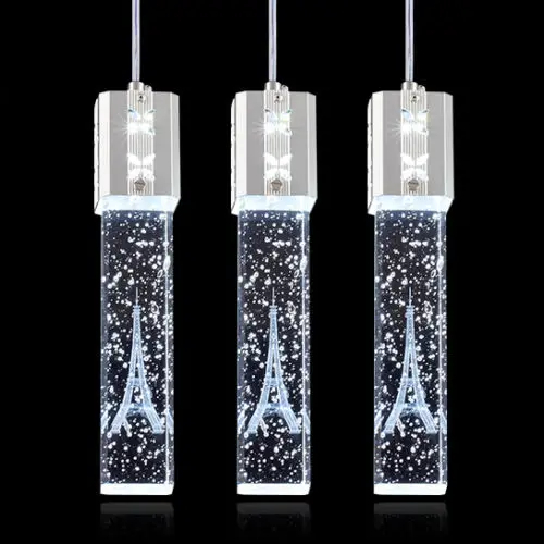 

5W LED Aluminum LED Light Fixture Crystal Pendant Lamp Lighting Chandelier 90-260V