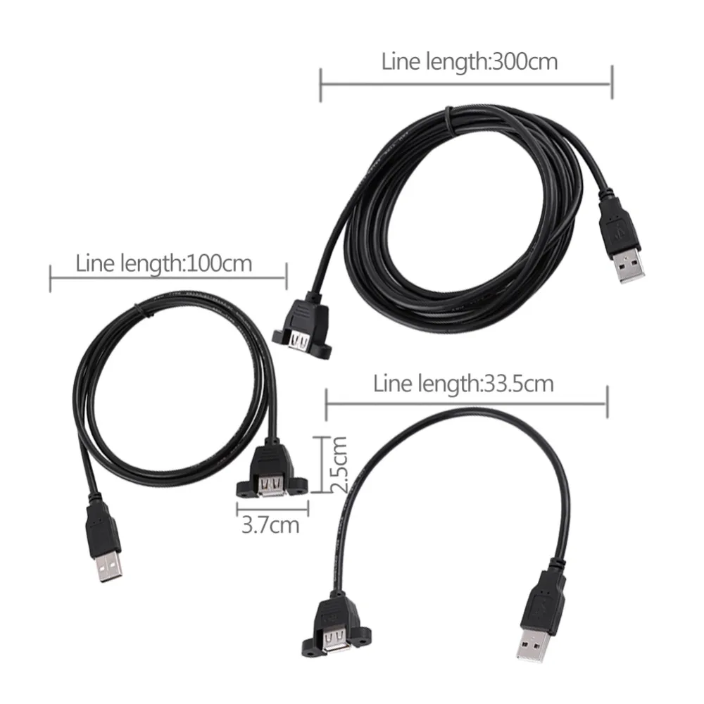 USB 2,0 A гнездо панель крепление к USB 2,0 Мужской Удлинительный Кабель-адаптер Hotest